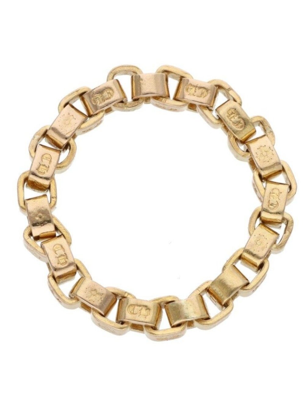 Chrome Hearts 22k Box Chain Gold Ring